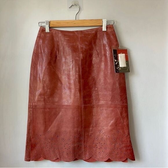 K-OSS Sheep Leather Pencil Skirt - Picture 1 of 10